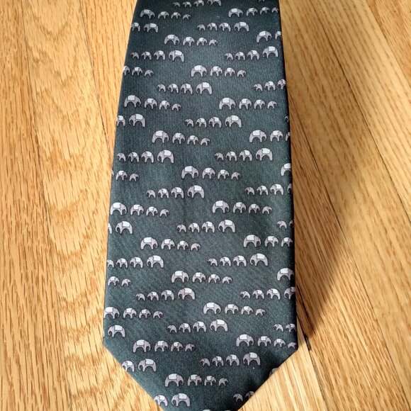 Vintage Elephant Neck Tie Jim Thompson Made in Thailand Necktie - Picture 9 of 11